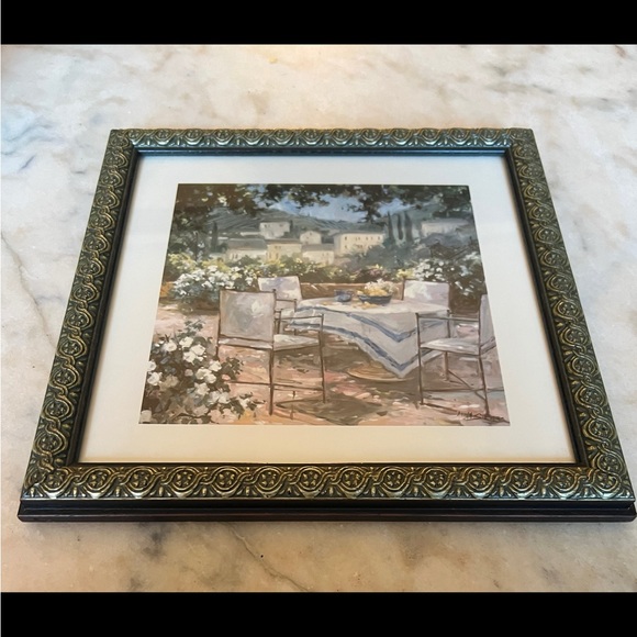 Tuscany Terrace by Allayn Stevens - Beautifully Custom Framed 9”x9” Square Print - Picture 3 of 6
